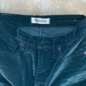 Madewell Velour High rise skinny pant